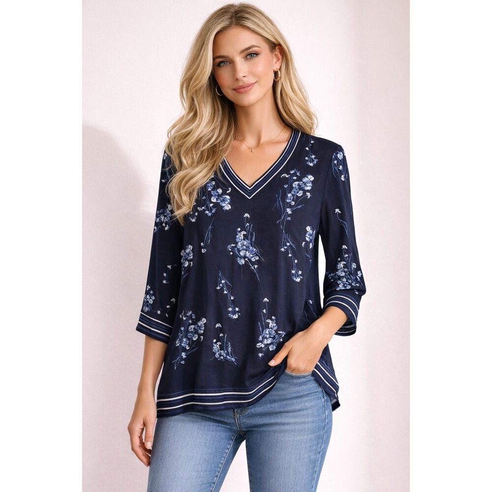 ALFANI Embroidered Blouse - Size Small